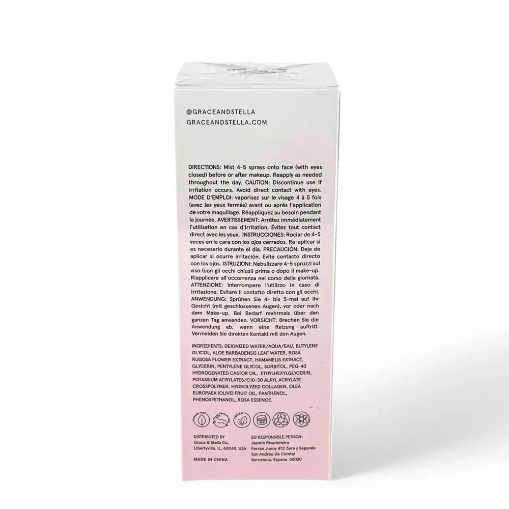 Grace & Stella Hydrating Rose Facial Mist Spray 240ml 8 oz